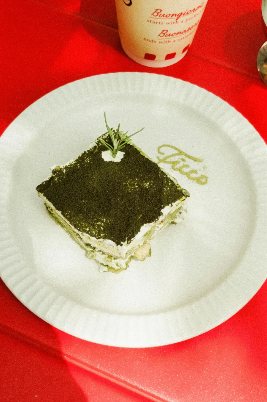 Tiramisu — espresso-soaked ladyfingers with mascarpone cream
